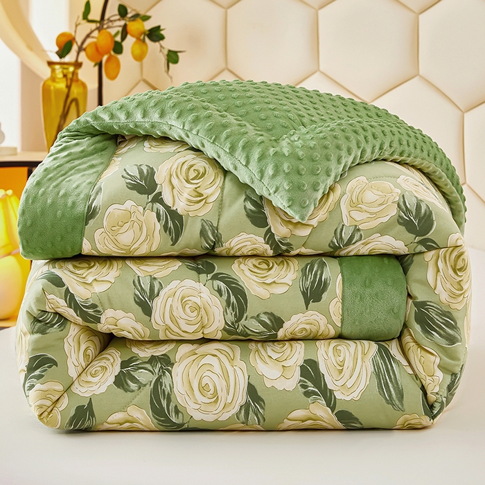 91家纺网 家纺一手货源 找家纺 蔻之羽 （全年现货）2026年新款豆豆被春秋被夏被加厚冬被空调被四季绒被子 半夏