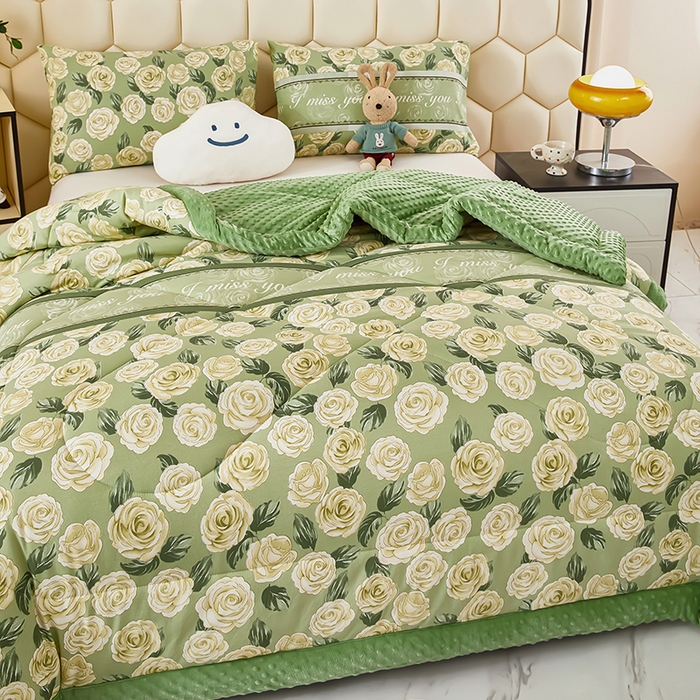 91家纺网 家纺一手货源 找家纺 蔻之羽 （全年现货）2026年新款豆豆被春秋被夏被加厚冬被空调被四季绒被子 半夏