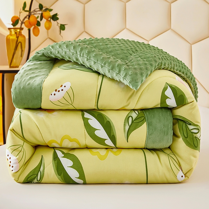 91家纺网 家纺一手货源 找家纺 蔻之羽 （全年现货）2026年新款豆豆被春秋被夏被加厚冬被空调被四季绒被子 春之物语