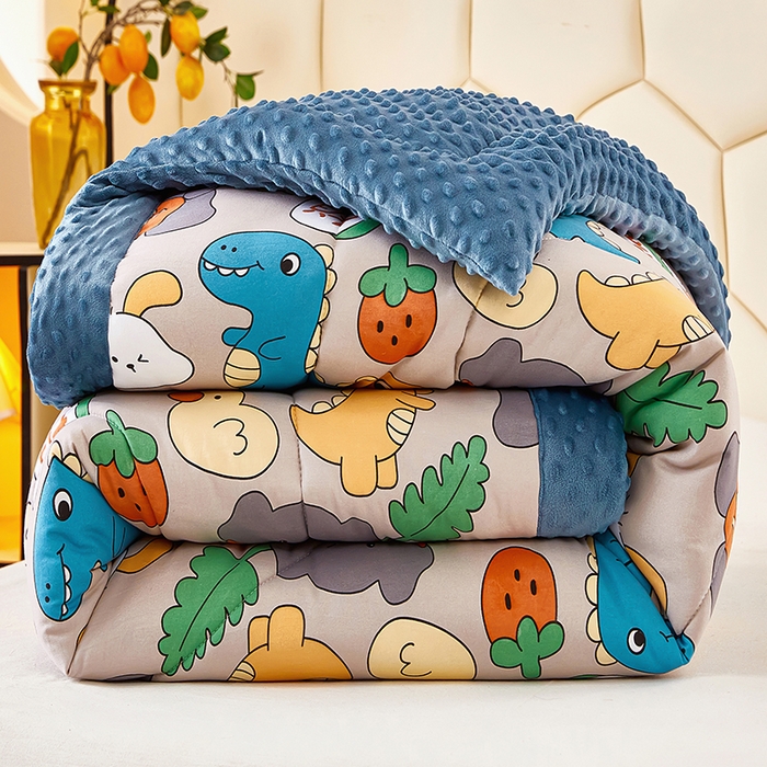 91家纺网 家纺一手货源 找家纺 蔻之羽 （全年现货）2026年新款豆豆被春秋被夏被加厚冬被空调被四季绒被子 恐龙