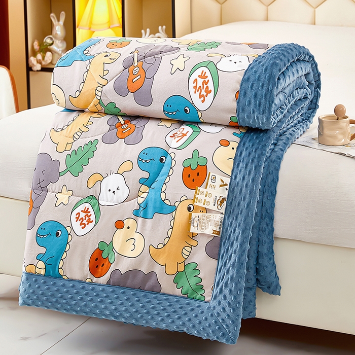 蔻之羽 （全年现货）2026年新款豆豆被春秋被夏被加厚冬被空调被四季绒被子 恐龙
