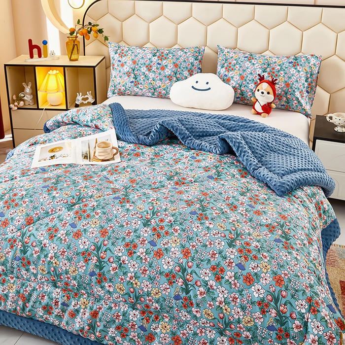 91家纺网 家纺一手货源 找家纺 蔻之羽 （全年现货）2026年新款豆豆被春秋被夏被加厚冬被空调被四季绒被子 摩尔庄园