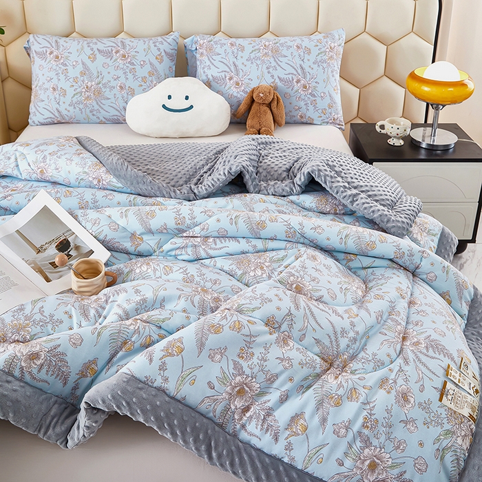 91家纺网 家纺一手货源 找家纺 蔻之羽 （全年现货）2026年新款豆豆被春秋被夏被加厚冬被空调被四季绒被子 复古琉璃