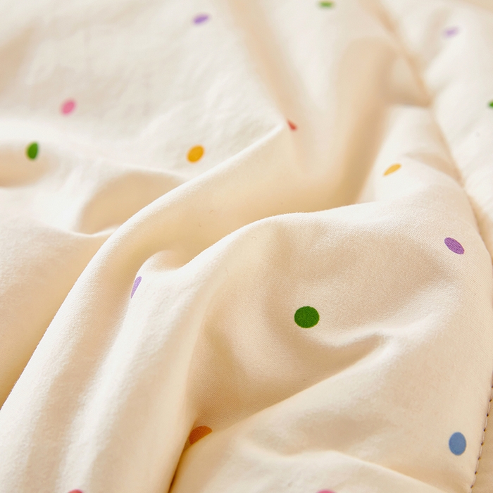 91家纺网 家纺一手货源 找家纺 蔻之羽 （全年现货）2026年新款豆豆被春秋被夏被加厚冬被空调被四季绒被子 彩虹波点