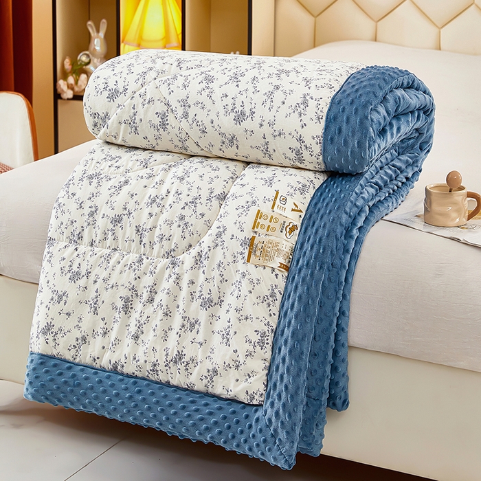 蔻之羽 （全年现货）2026年新款豆豆被春秋被夏被加厚冬被空调被四季绒被子 白山茶