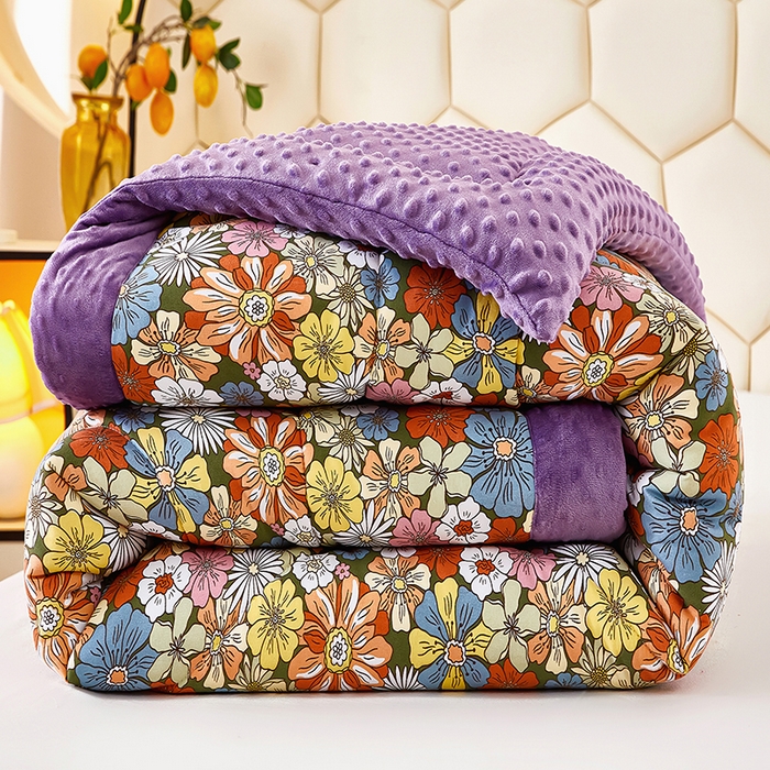 91家纺网 家纺一手货源 找家纺 蔻之羽 （全年现货）2026年新款豆豆被春秋被夏被加厚冬被空调被四季绒被子 清雅