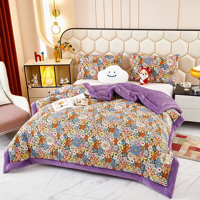 91家纺网 家纺一手货源 找家纺 蔻之羽 （全年现货）2026年新款豆豆被春秋被夏被加厚冬被空调被四季绒被子 清雅