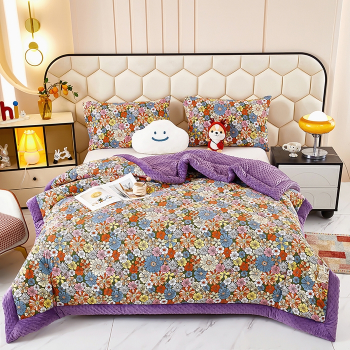 91家纺网 家纺一手货源 找家纺 蔻之羽 （全年现货）2026年新款豆豆被春秋被夏被加厚冬被空调被四季绒被子 清雅