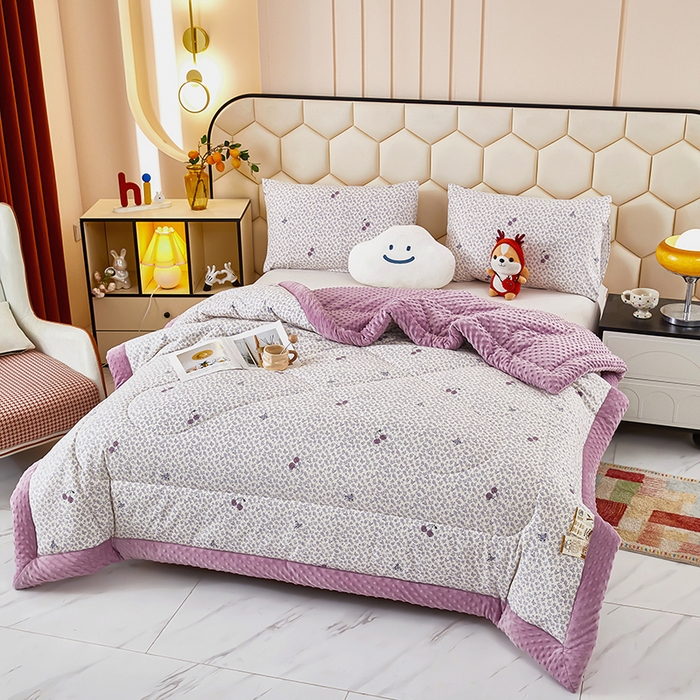 91家纺网 家纺一手货源 找家纺 蔻之羽 （全年现货）2026年新款豆豆被春秋被夏被加厚冬被空调被四季绒被子 蝶之梦