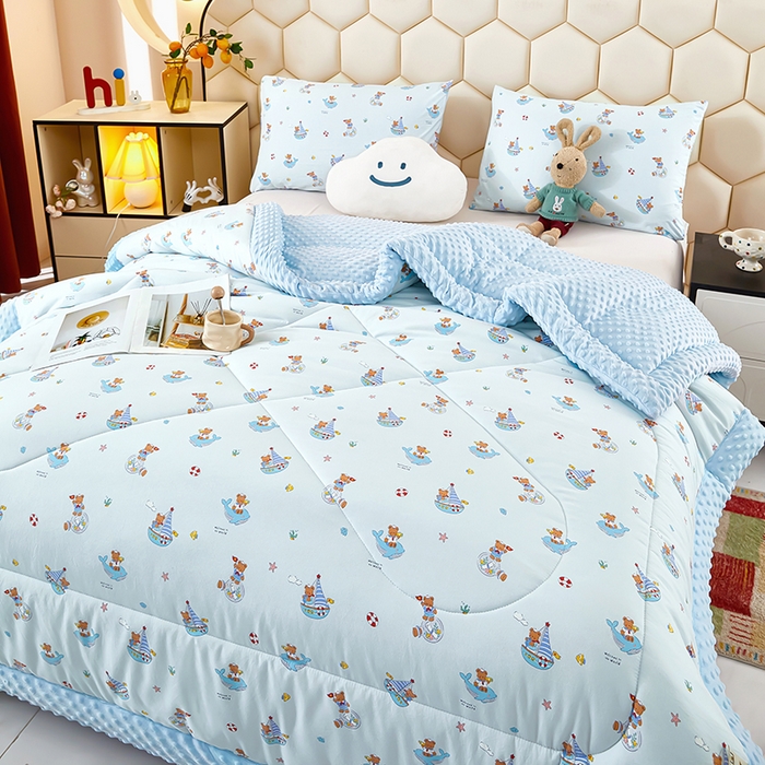 91家纺网 家纺一手货源 找家纺 蔻之羽 （全年现货）2026年新款豆豆被春秋被夏被加厚冬被空调被四季绒被子 航海日记