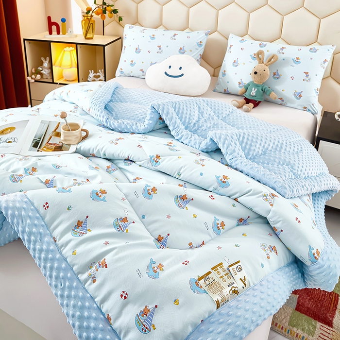 91家纺网 家纺一手货源 找家纺 蔻之羽 （全年现货）2026年新款豆豆被春秋被夏被加厚冬被空调被四季绒被子 航海日记