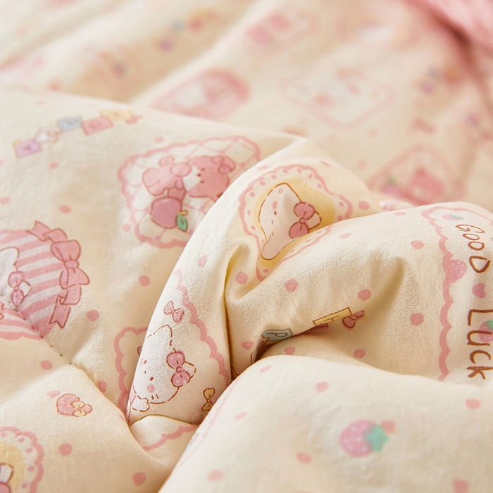 91家纺网 家纺一手货源 找家纺 蔻之羽 （全年现货）2026年新款豆豆被春秋被夏被加厚冬被空调被四季绒被子 KT-女孩