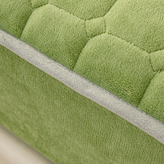 91家纺网 家纺一手货源 找家纺 女子家纺 2025新款加厚牛奶绒学生宿舍夹棉床笠 豆绿