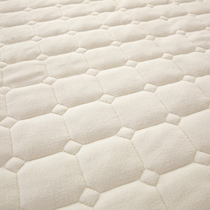 91家纺网 家纺一手货源 找家纺 女子家纺 2025新款加厚牛奶绒学生宿舍夹棉床笠 米白