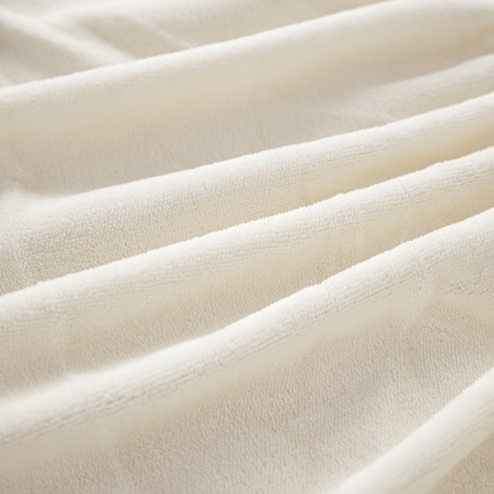 91家纺网 家纺一手货源 找家纺 女子家纺 2025新款加厚牛奶绒学生宿舍夹棉床笠 米白