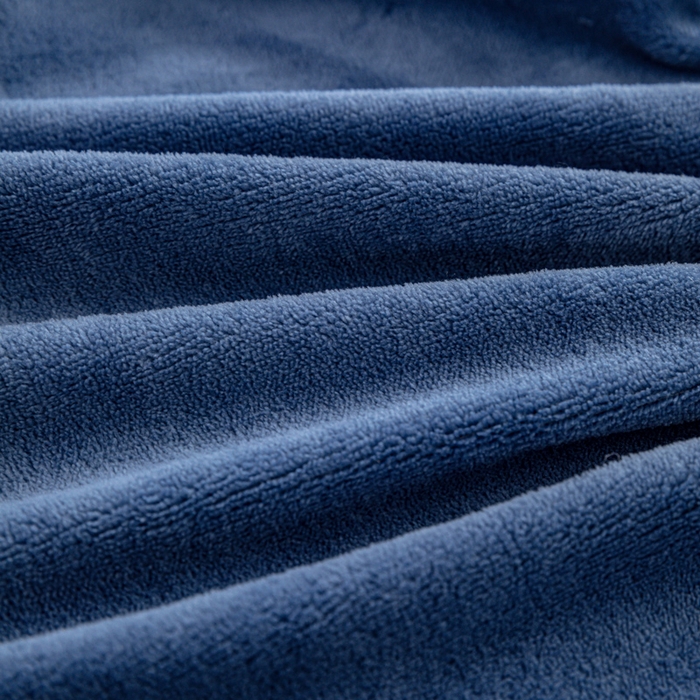 91家纺网 家纺一手货源 找家纺 女子家纺 2025新款加厚牛奶绒学生宿舍夹棉床笠 墨蓝