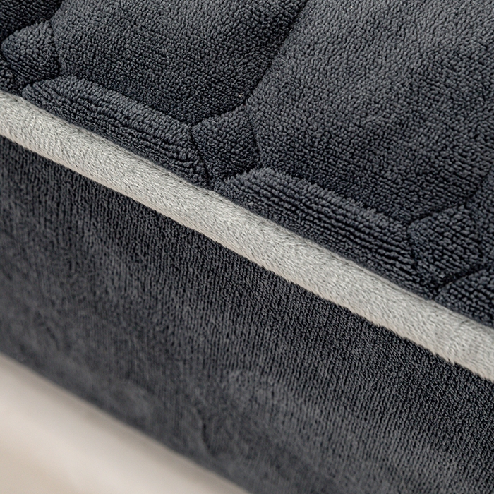 91家纺网 家纺一手货源 找家纺 女子家纺 2025新款加厚牛奶绒学生宿舍夹棉床笠 深灰