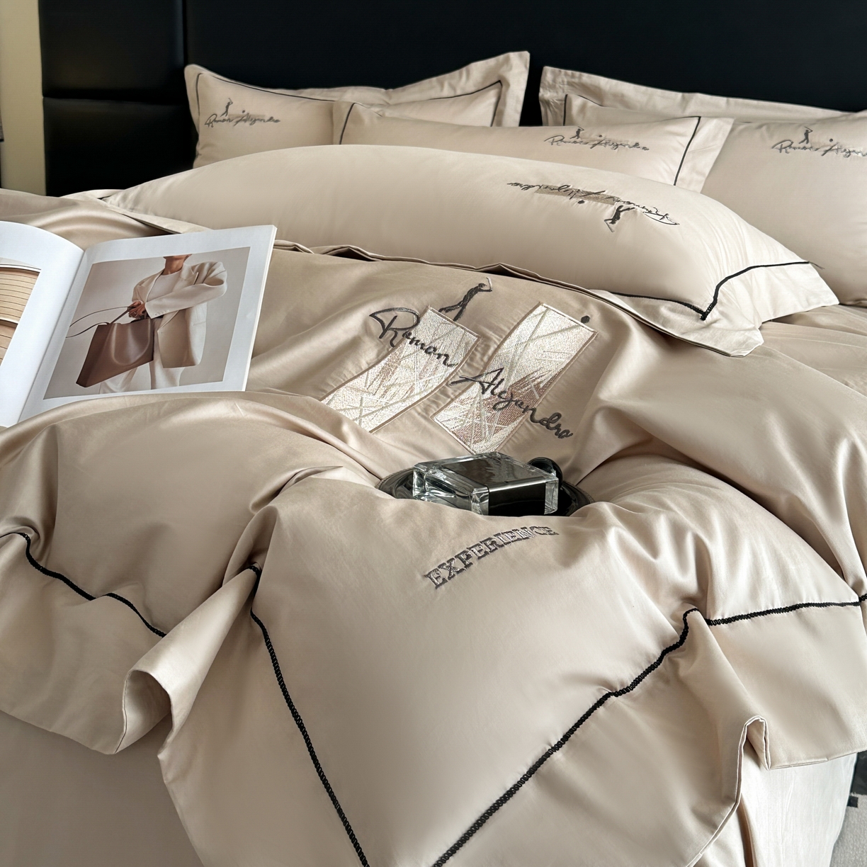 91家纺网 家纺一手货源 找家纺 （总）新方向 2026新款刺绣全棉100s贡缎长绒棉四件套-哈德森