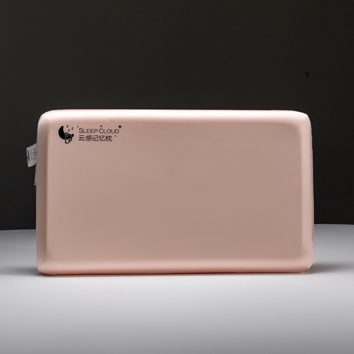 91家纺网 家纺一手货源 找家纺 昕科 2025新款云感好睡记忆棉-油光布记忆棉枕芯慢回弹记忆棉枕头 云感好睡记忆棉枕-油光粉