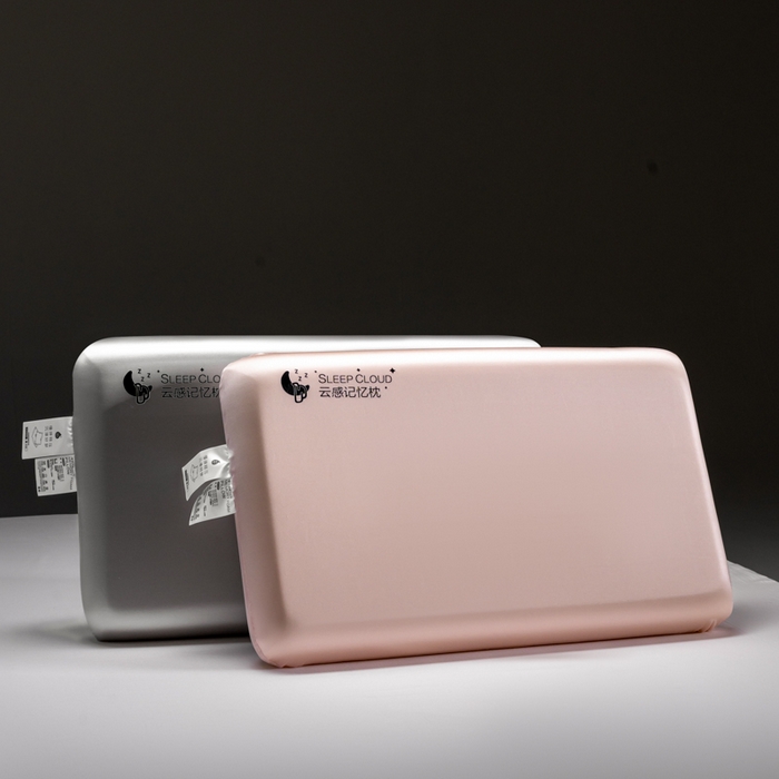 91家纺网 家纺一手货源 找家纺 昕科 2025新款云感好睡记忆棉-油光布记忆棉枕芯慢回弹记忆棉枕头 云感好睡记忆棉枕-油光粉