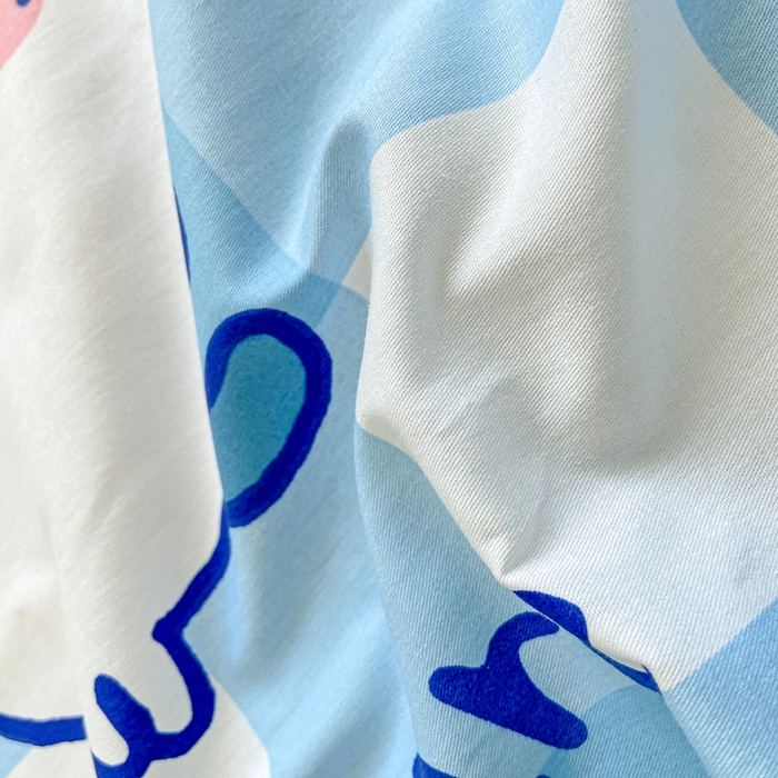 91家纺网 家纺一手货源 找家纺 博雅 2025新款全棉吉伊咔哇单床笠 蓝格吉伊卡哇