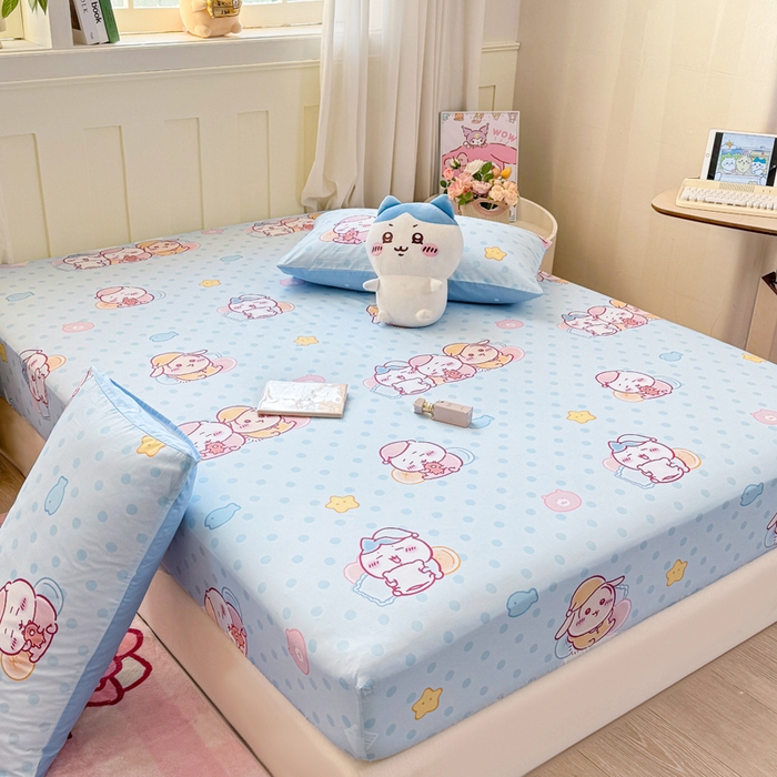 91家纺网 家纺一手货源 找家纺 博雅 2025新款全棉吉伊咔哇单床笠 星梦吉伊卡哇