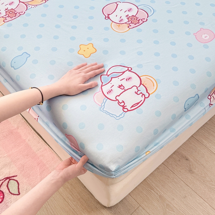 91家纺网 家纺一手货源 找家纺 博雅 2025新款全棉吉伊咔哇单床笠 星梦吉伊卡哇