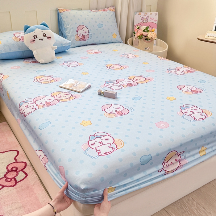 91家纺网 家纺一手货源 找家纺 博雅 2025新款全棉吉伊咔哇单床笠 星梦吉伊卡哇