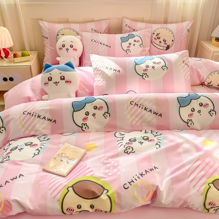 91家纺网 家纺一手货源 找家纺 （总）博雅 2025新款吉伊卡哇正版授权全棉卡通印花四件套