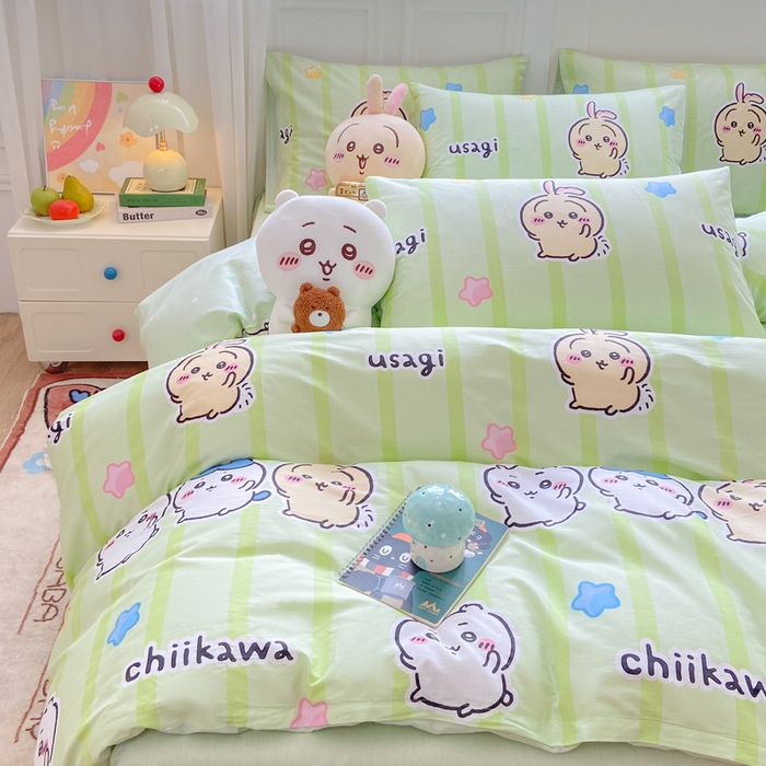 91家纺网 家纺一手货源 找家纺 （总）博雅 2025新款吉伊卡哇正版授权全棉卡通印花四件套