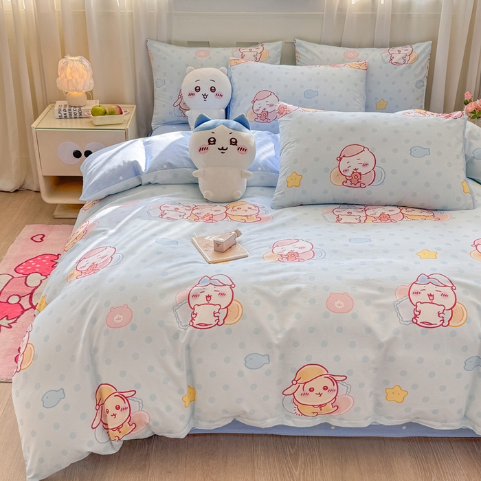 91家纺网 家纺一手货源 找家纺 （总）博雅 2025新款吉伊卡哇正版授权全棉卡通印花四件套