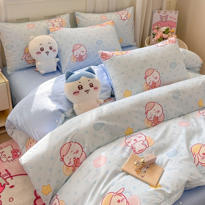 91家纺网 家纺一手货源 找家纺 （总）博雅 2025新款吉伊卡哇正版授权全棉卡通印花四件套