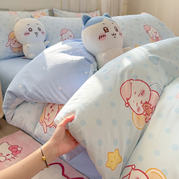 91家纺网 家纺一手货源 找家纺 （总）博雅 2025新款吉伊卡哇正版授权全棉卡通印花四件套