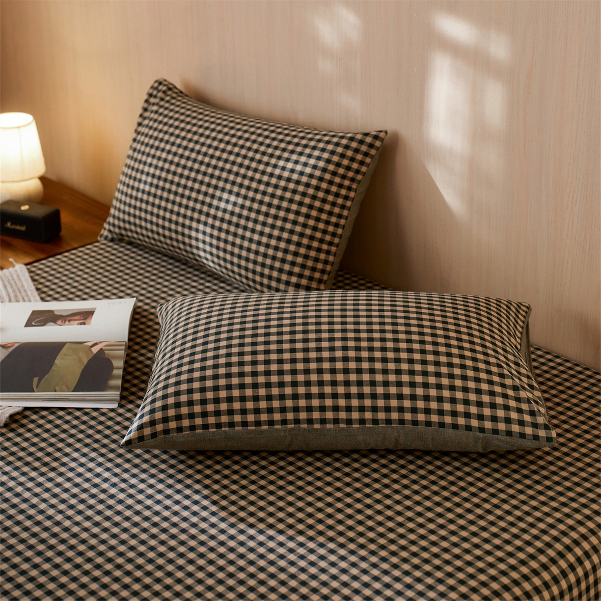 91家纺网 家纺一手货源 找家纺 （总）启程家纺 2026新款纯棉水洗棉复古小格多规格系列四件套