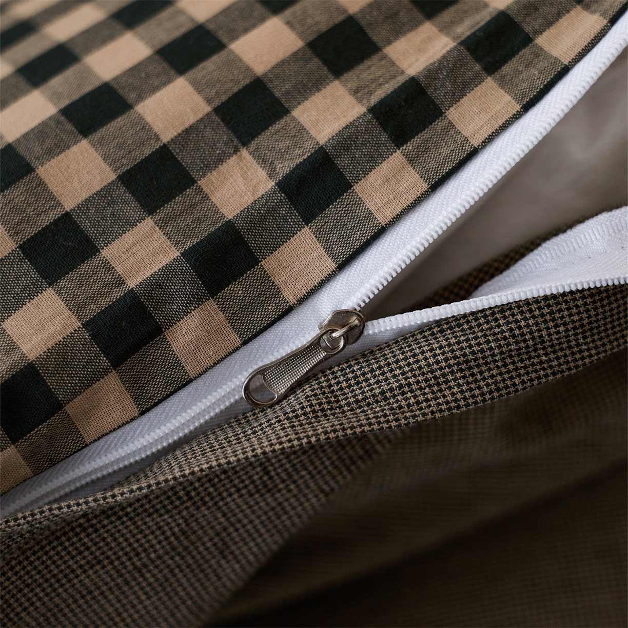 91家纺网 家纺一手货源 找家纺 （总）启程家纺 2026新款纯棉水洗棉复古小格多规格系列四件套