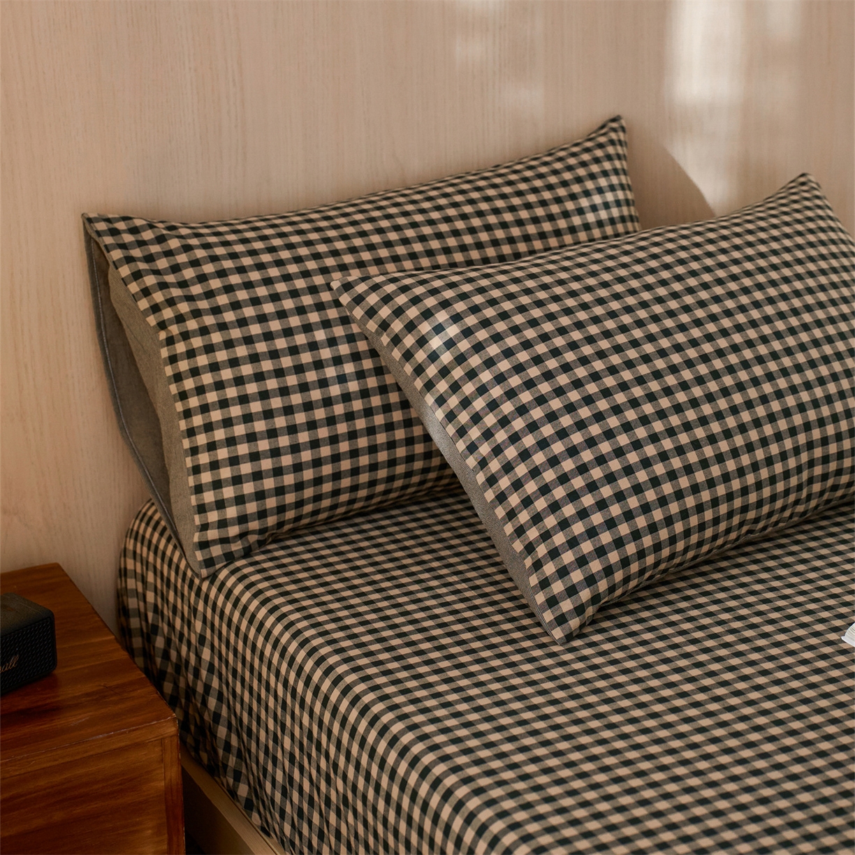 91家纺网 家纺一手货源 找家纺 （总）启程家纺 2026新款纯棉水洗棉复古小格多规格系列单品床单