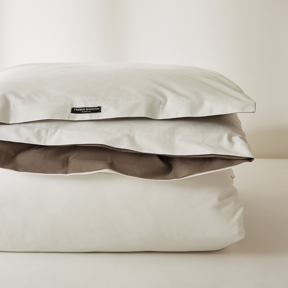 91家纺网 家纺一手货源 找家纺 EH家居 2026新款长绒棉安缦之境单品系列单被套 安缦之境-阳光白咖