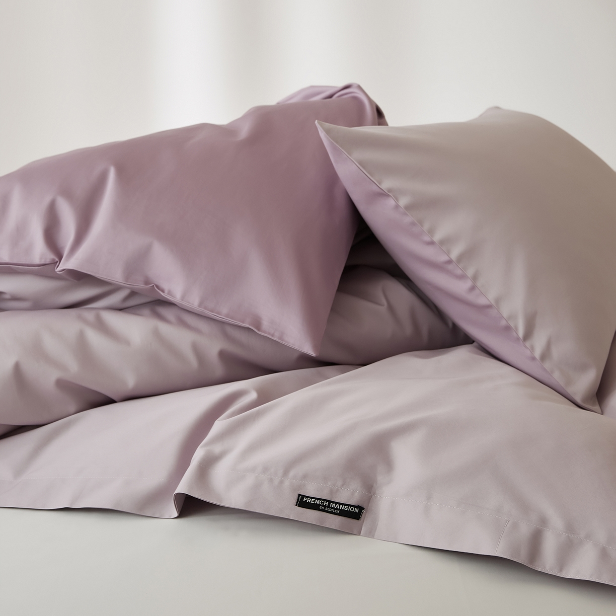 91家纺网 家纺一手货源 找家纺 EH家居 2026新款长绒棉安缦之境单品系列单被套 安缦之境-蔓越莓紫