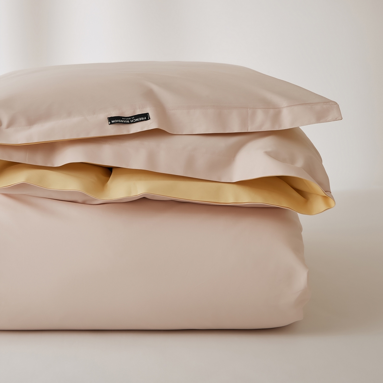 91家纺网 家纺一手货源 找家纺 EH家居 2026新款长绒棉安缦之境单品系列单被套 安缦之境-奶盖粉