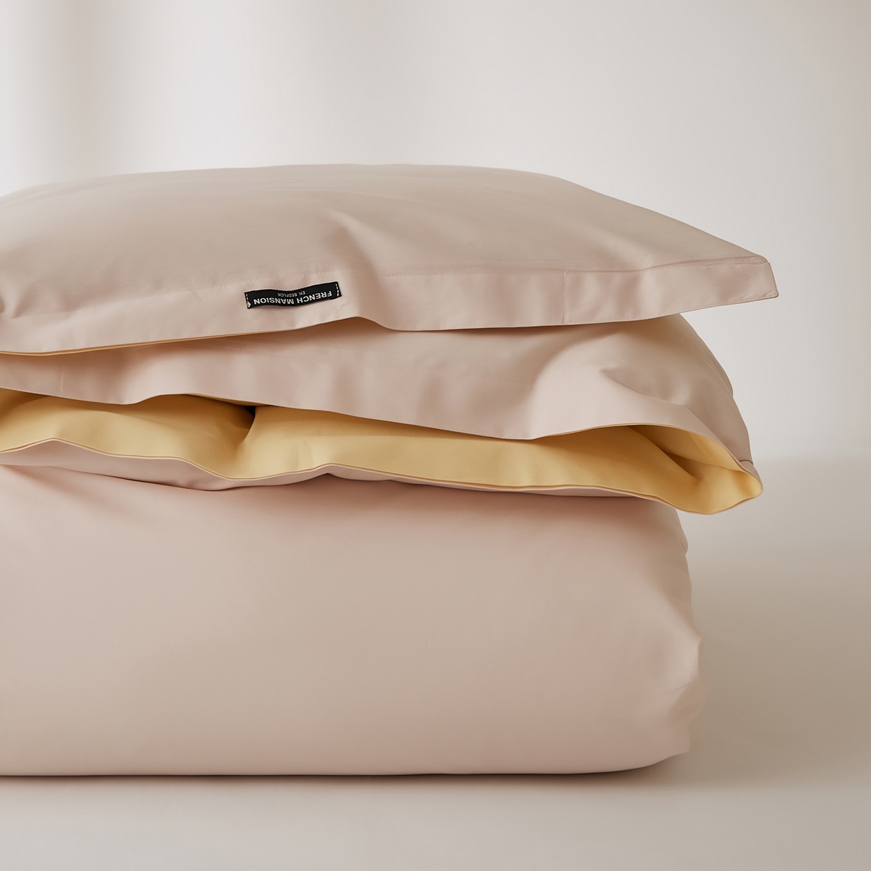 91家纺网 家纺一手货源 找家纺 EH家居 2026新款长绒棉安缦之境单品系列单被套 安缦之境-奶盖粉