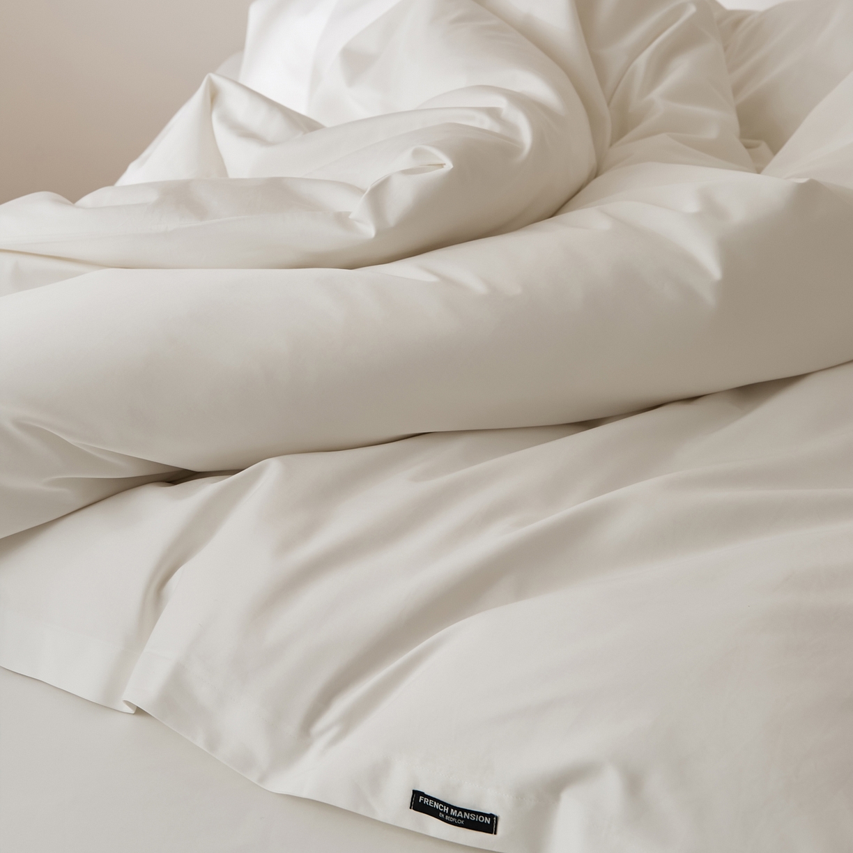 91家纺网 家纺一手货源 找家纺 EH家居 2026新款长绒棉安缦之境单品系列单被套 安缦之境-月影白