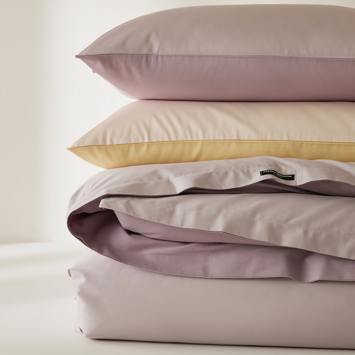 91家纺网 家纺一手货源 找家纺 EH家居 2026新款长绒棉安缦之境单品系列单被套 组合图仅供展示