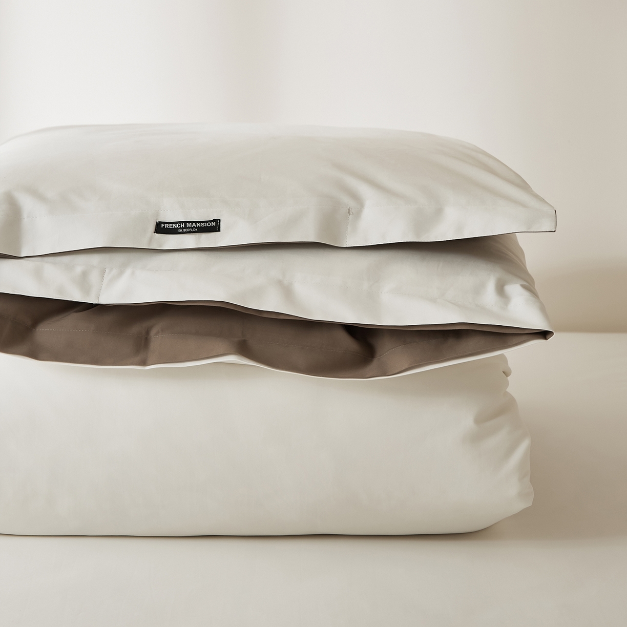 91家纺网 家纺一手货源 找家纺 EH家居 2026新款长绒棉安缦之境单品系列单被套 安缦之境-阳光白咖