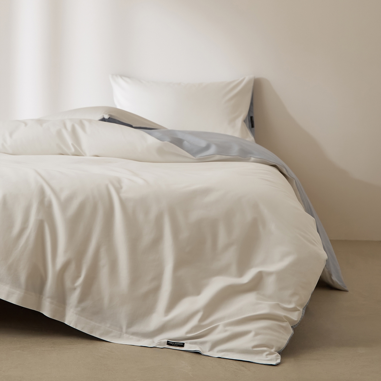 91家纺网 家纺一手货源 找家纺 EH家居 2026新款长绒棉安缦之境单品系列单被套 安缦之境-蓝白