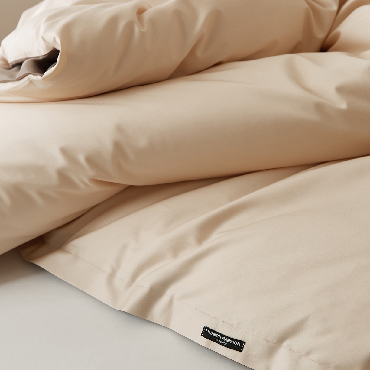 91家纺网 家纺一手货源 找家纺 EH家居 2026新款长绒棉安缦之境单品系列单被套 安缦之境-梦幻香槟色