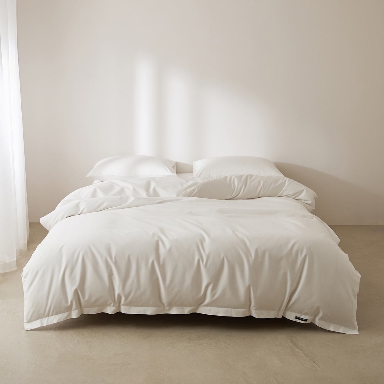 91家纺网 家纺一手货源 找家纺 EH家居 2026新款长绒棉安缦之境单品系列单被套 安缦之境-月影白