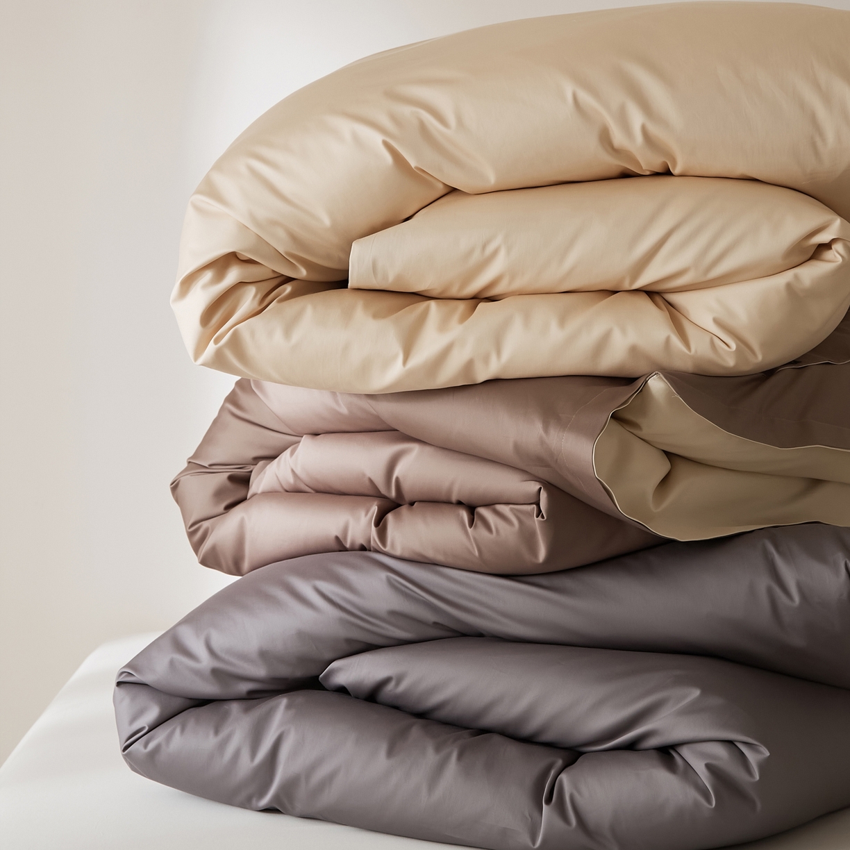 91家纺网 家纺一手货源 找家纺 EH家居 2026新款长绒棉安缦之境单品系列单被套 组合图仅供展示