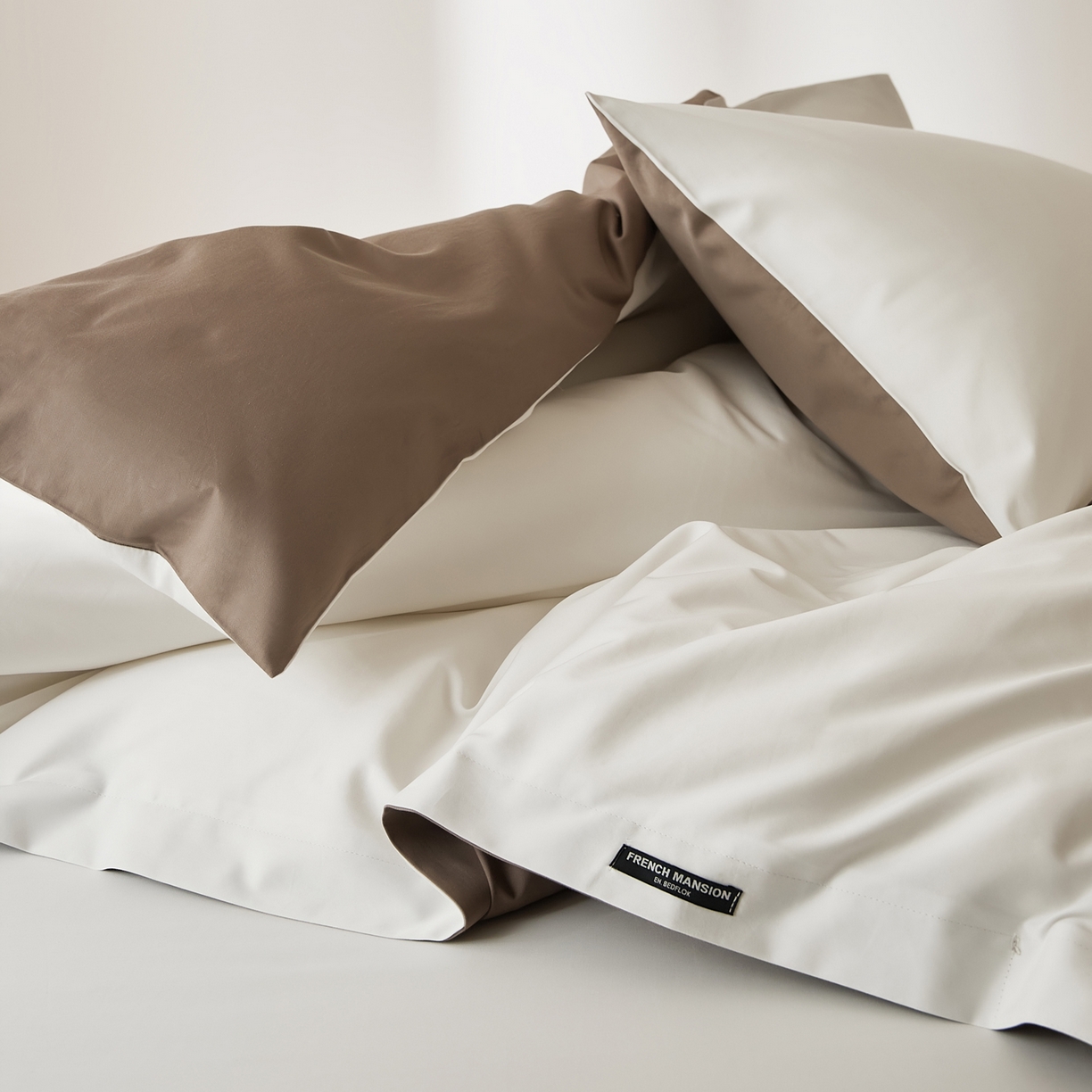 91家纺网 家纺一手货源 找家纺 EH家居 2026新款长绒棉安缦之境单品系列单被套 安缦之境-阳光白咖