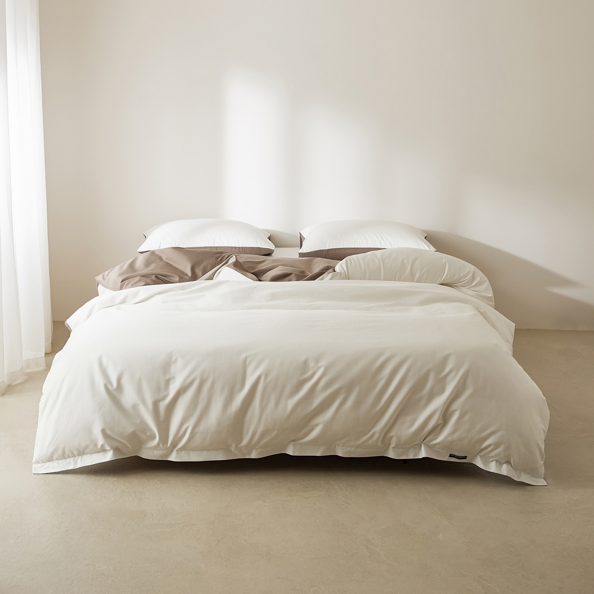 91家纺网 家纺一手货源 找家纺 EH家居 2026新款长绒棉安缦之境单品系列单被套 安缦之境-阳光白咖