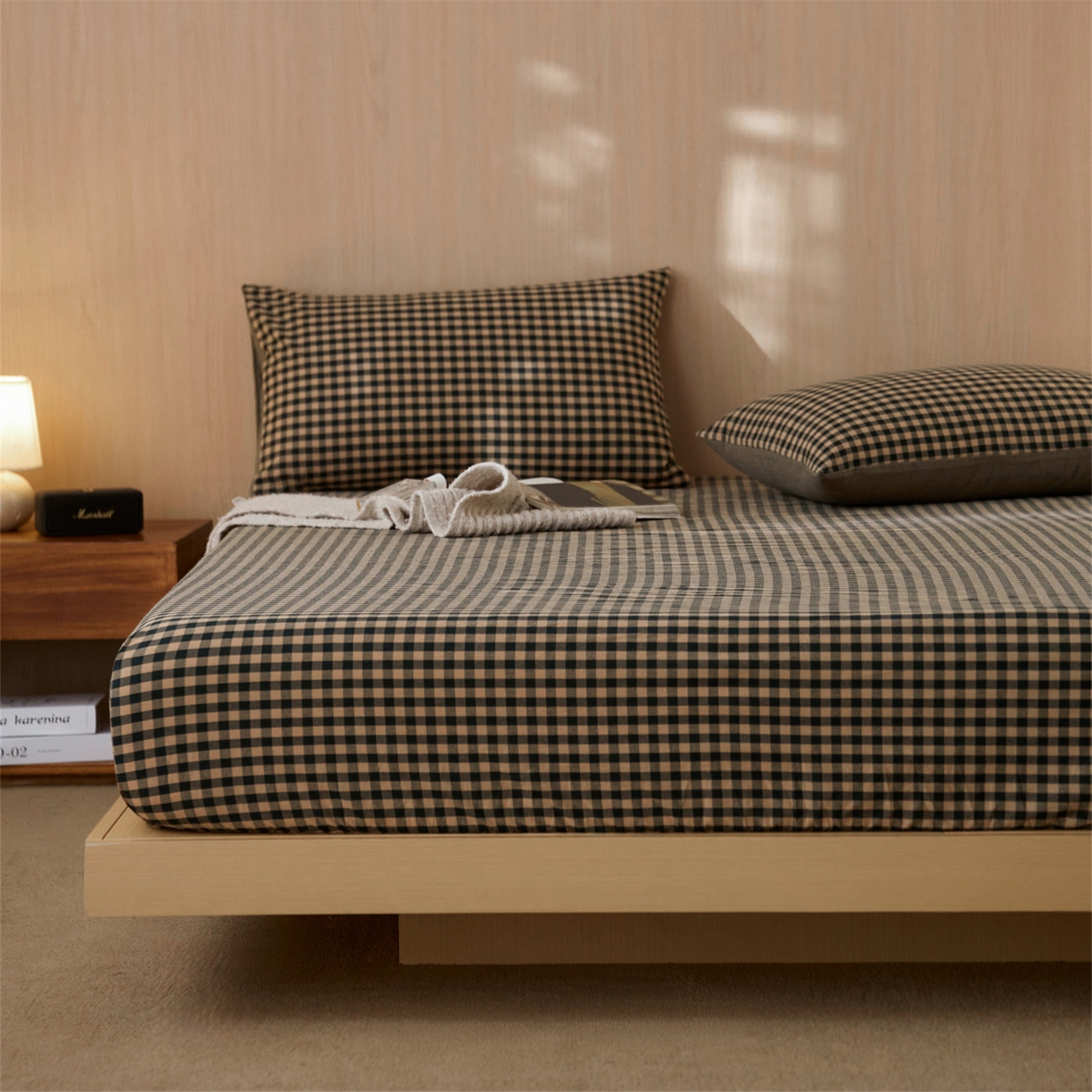 91家纺网 家纺一手货源 找家纺 （总）启程家纺 2026新款纯棉水洗棉复古小格多规格系列单品床笠